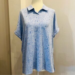 Adidas Light Blue Patterned Blouse